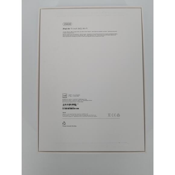 EMPTY BOX ONLY for Apple iPad Air A2902 11 Inch 256GB Space Gray EXCELLENT - Picture 3 of 4